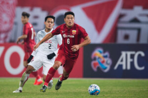 Shanghai china,February,09:cai,Huikang,(red),Of,Shanghai,Sipg,In,Action