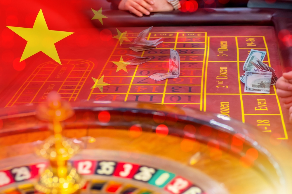 Casino,In,China.,Roulette,Table.,Gambling,In,Prc.,Money,On